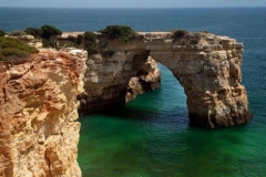 Beautiful rock formations in the Algarve, Portugal.