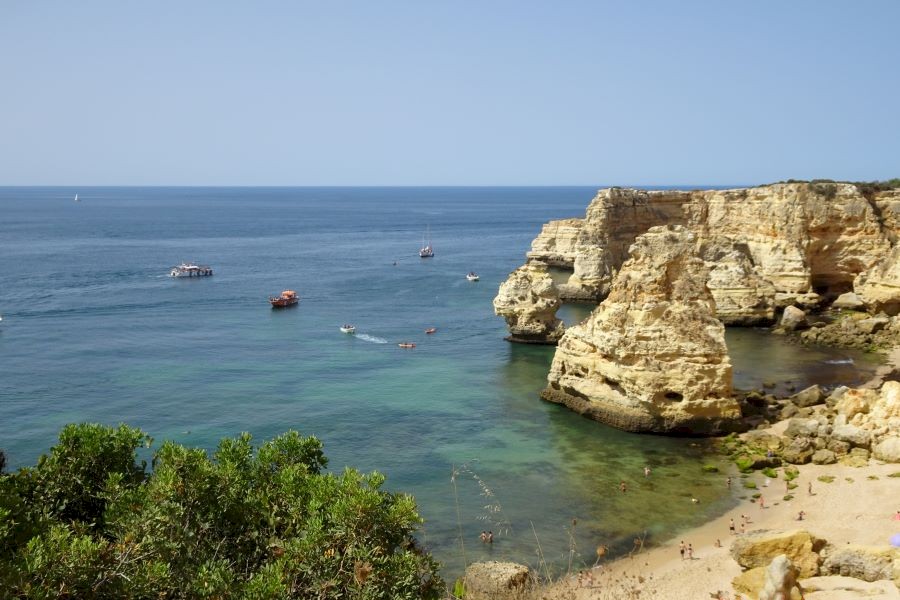 Praia da Marinha beach. On World Heritage List as one of the most beautiful beaches in Europe.