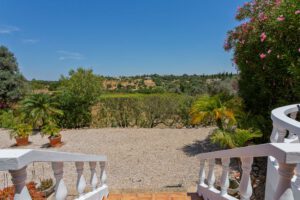 Beautiful unobstructed view from the terrace of your holiday bungalow with private pool in the Algarve.