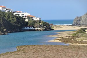 Impressive sight Praia do Odeceixe on the Algarve west coast